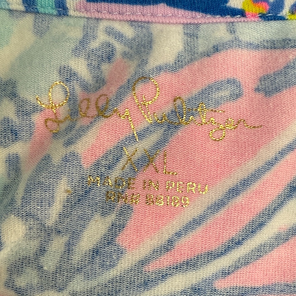 Floral Blue and Pink Top - Picture 2 of 4